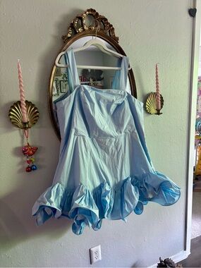 Maeve Light Blue Ruffle Hem Sundress